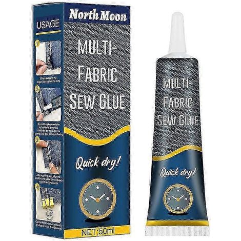 Colle liquide multi-usage Stitch pour tissus, adhérence rapide, pour couture à sec, jeans, vêtements et cuir. (1/4)