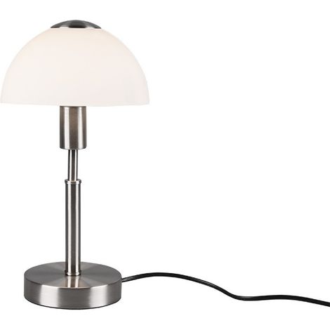 Lampe à poser DON II chrome argent métal verre E14 33 cm (1/3)