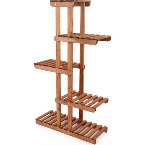 étagère à Plantes 5 Niveaux En Bois Longueur Cm / Largeur Cm (1/2)