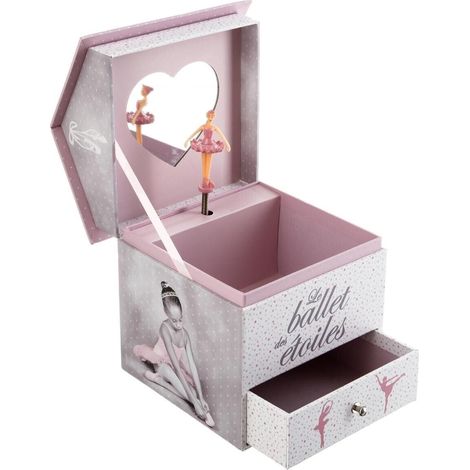 Scatola musicale rosa Ballerina H16cm - Atmosphera créateur d'intérieur (1/2)