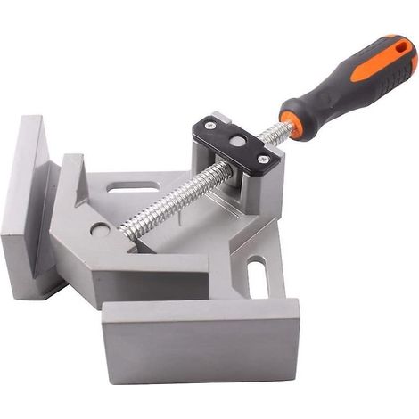 Étau d'angle à 90 degrés robuste en alliage d'aluminium, outil d'établi pivotant réglable pour le bricolage, le travail du bois, la soudure et la menuiserie (menuiserie, tiroirs, etc.). (1/4)