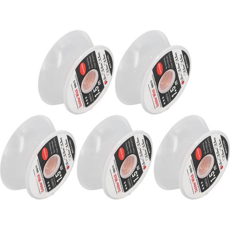 5 mèches à dessouder de précision électronique avancée, sans nettoyage, faible résidu, 1,5 mètre, 1,5 mm (1/5)