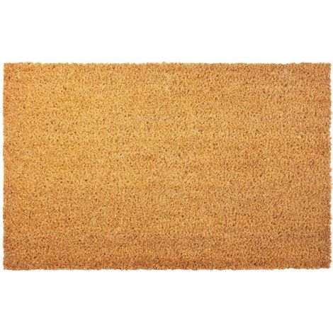 Paillasson en fibres de noix de coco 80 x 120 cm – Dos en caoutchouc antidérapant – Convient aux espaces intérieurs et extérieurs couverts (1/4)