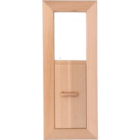 Système de ventilation à grille rectangulaire en bois pour aspiration d'air Bastu, inodore, adapté aux bains et baignoires, avec espace d'air réglable et bac extérieur à lattes. (1/4)