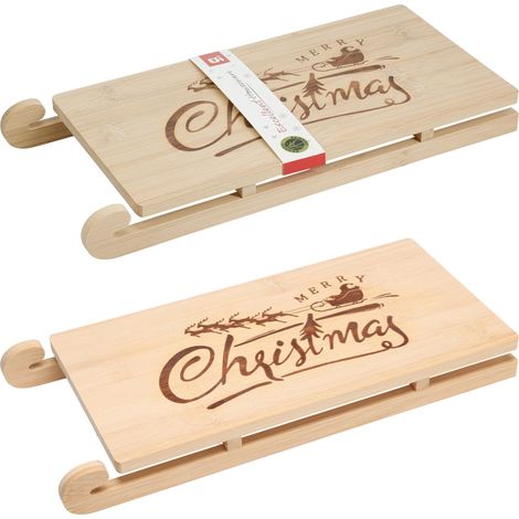 Vassoio a slitta in bambù 32 x 14 cm PERAGA CHRISTMAS