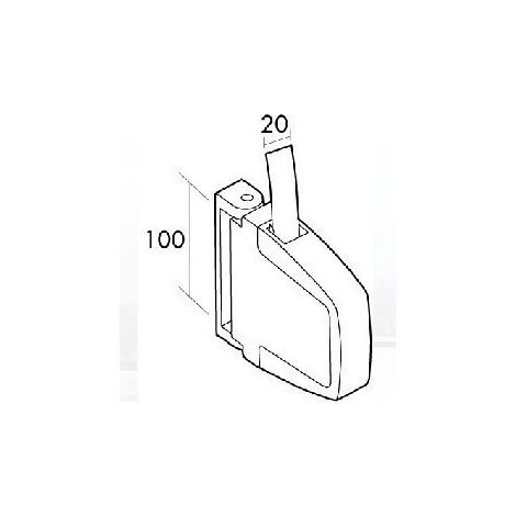 Recogedor Persiana 22Mm Sobreponer Plastico Blanco Gaviota