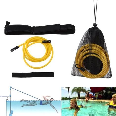 Verstellbarer Schwimmwiderstandsgürtel, elastisches Training für Erwachsene und Kinder, Seil, Netz (1/4)
