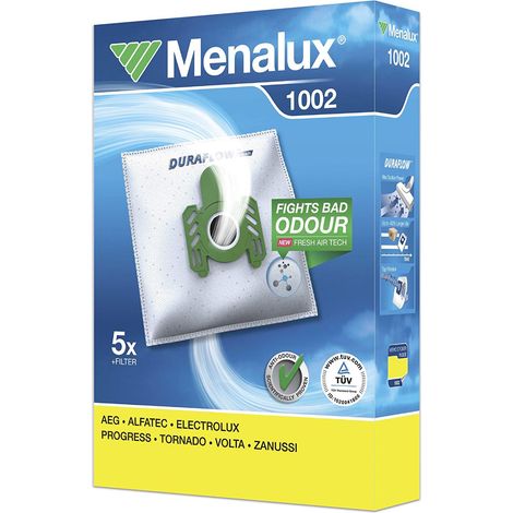 Menalux 1002 sacs aspirateur blanc format standard 5 pièces (1/3)