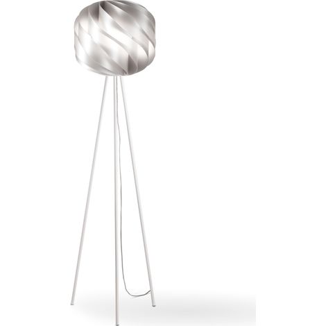 Piantana Moderna 3 Piedi Globe Polilux ® Argento E Metallo 1 Luce E27 (1/2)