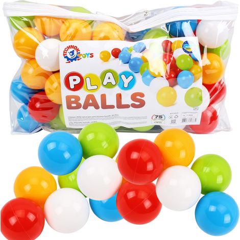 Juego de pelotas de colores para piscina seca infantil, 75 piezas, 8874 (1/4)