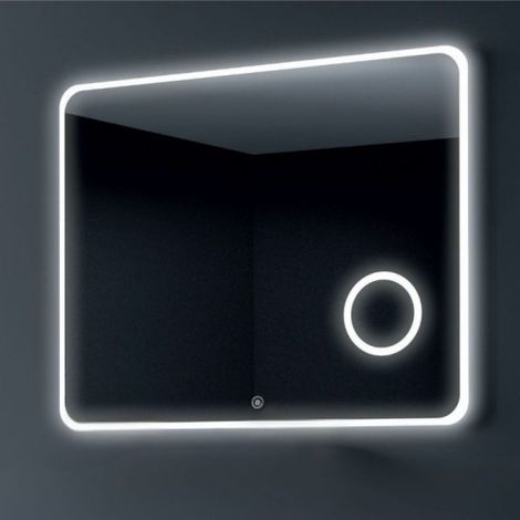 Specchio da bagno con illuminazione LED anti appannamento 100x80 cm - Padyl