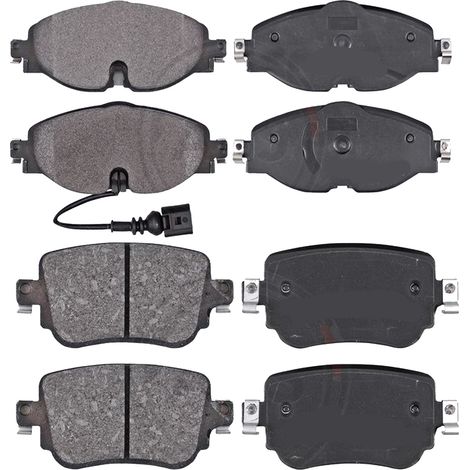 KIT PASTIGLIE FRENO ANTERIORI E POSTERIORI compatibile con VW GOLF PLUS V (5M1,521) / PASTIGLIE FRENANTI AUTO OEM P 85 041  P 85 072,P 85 020  P 85 073 / SOSTITUZIONE DIRETTA / BASSA POLVERE / SILENZI