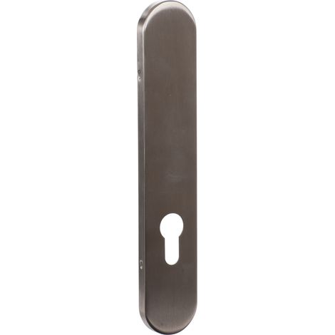 1 Plaque seule Inox 304 - avec trou pour Cylindre. Axe des trous 195 mm