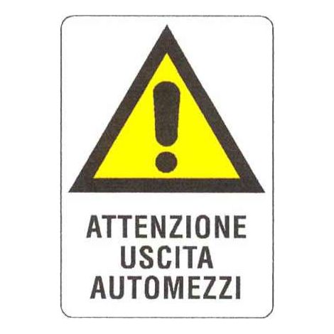 Cartello Uscita Automezzi 48X 68 Plastica (1/3)