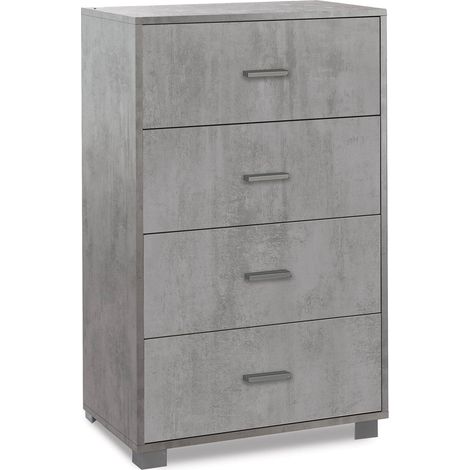 Mobile 4 Cassetti 70x112x41 cm Cemento (1/2)