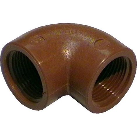 GOMITO 90 IN POLIPROPILENE MARRONE 1/2'' FF