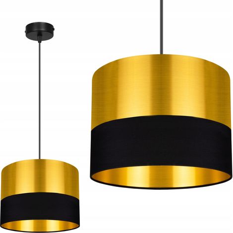 LAMPADA A SOSPENSIONE, PARALUME DORATO, LED