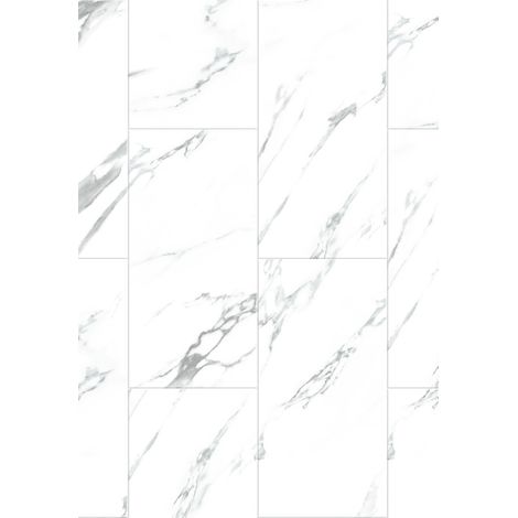 Mexen Glacier White panneaux vinyles 610 x 305 mm LVT Dryback 2,5 mm, sous-couche, 4 V-Joint, Jazz White - F1451-0610-305-255-4 (1/2)