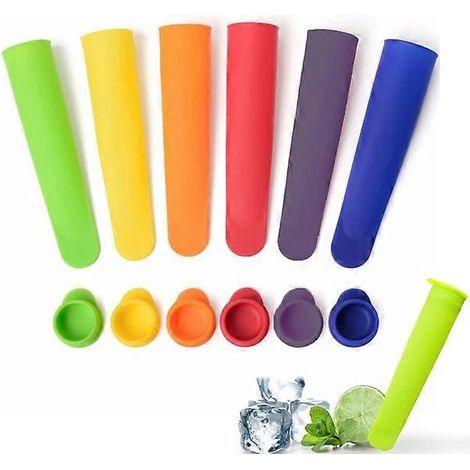 Ensemble de 6 moules à glaces d'été en silicone alimentaire, couleurs aléatoires, pour la cuisine et le rangement. (1/5)