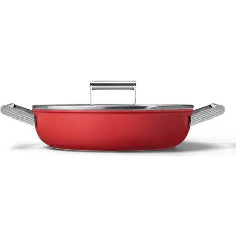 Smeg CKFD2811RDM Sauteuse 28 cm Rouge Mat (1/4)