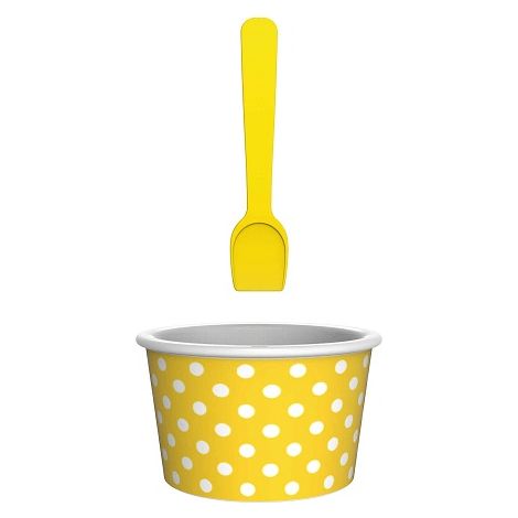 Ciotola per gelato gialla e bianca / Zakdesigns (1/2)