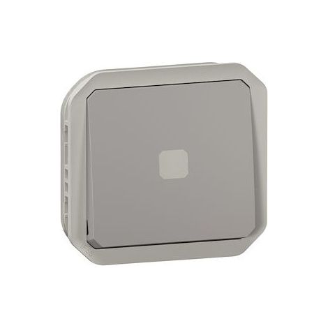 Legrand 069515L Interruptor o conmutador con indicador sin neutro 4AX 250V Plexo combinable gris