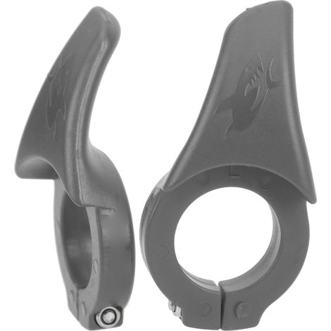 Poignée de guidon vélo secondaire avec anneau de blocage - Couleur grise (1/5)