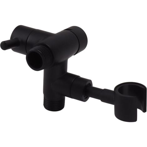 Inverseur De Douche Bras De Douche Séparateur D Eau Pour Pompe À Main Et Fixe 108 Noir (1/4)