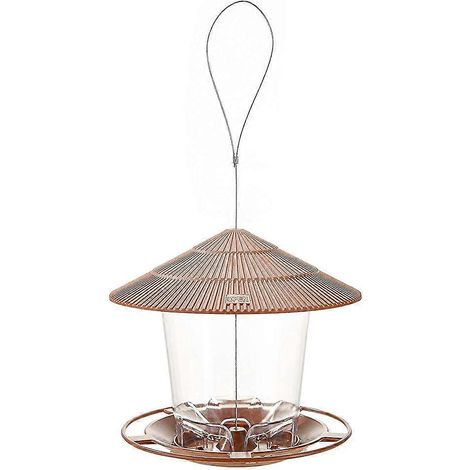 Mangeoire à oiseaux sauvages suspendue sous gazebo, étanche, avec corde de suspension, type maisonnette. (1/5)