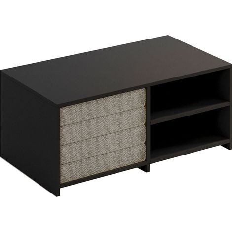 Couchtisch-Set aus Holz "Gord" - 90 x 45 x 44.1 cm - Anthrazit