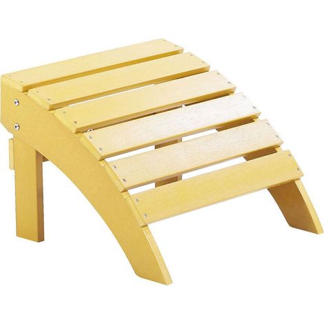 Poggiapiedi da Giardino in PVC in Colore Giallo per Sedia Adirondack