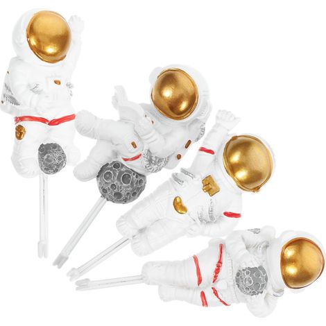 Lot de 4 crochets muraux robustes blancs en résine et fer (1/5)