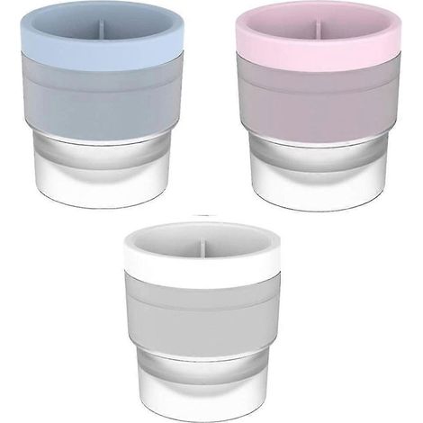Ice Ball Maker Mold, 3 Pack Large Ice-cube Trays, Silicone Round Sphere Ice Molds, Whiskey Ice Mold (1/5)