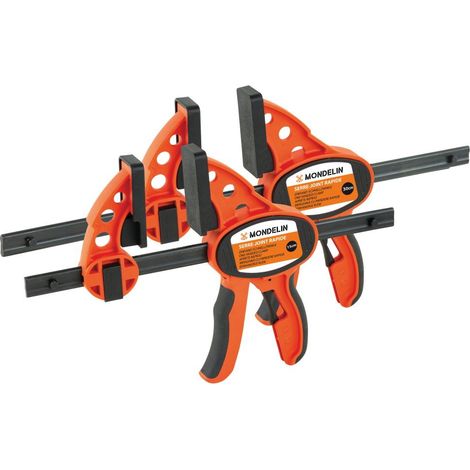 Lot de 2 serre-joints rapides à une main – 15 cm et 30 cm - Mondelin