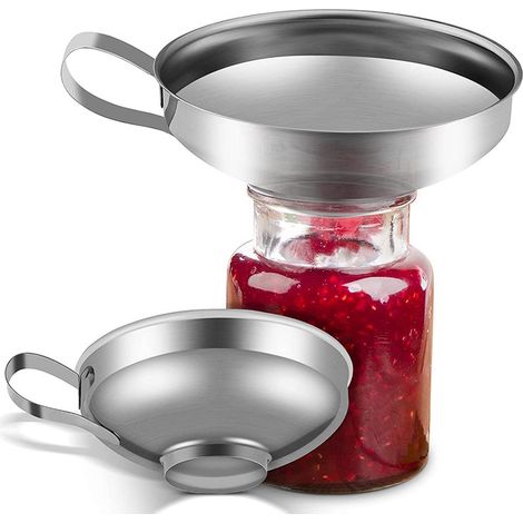 Lot de 2 entonnoirs de remplissage en acier inoxydable - Entonnoirs de cuisine - Accessoires de cuisine - Entonnoirs de remplissage - Ensembles d'entonnoirs - Entonnoirs en acier inoxydable - Ensemble (1/5)