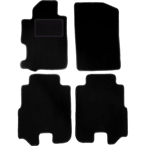Tappetini per auto in velluto nero per: Honda FR-V monovolume (2004-2009) (1/5)