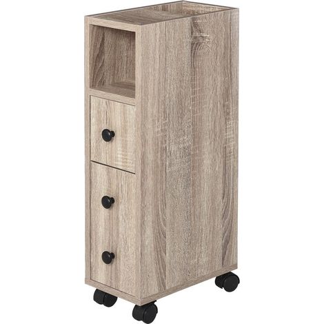 Bracket Paper Toilet - Door-Paper Toilet - Cabinet for Toilet - 3 Levels + Output Paper Panels Appearance oak Clear (1/5)