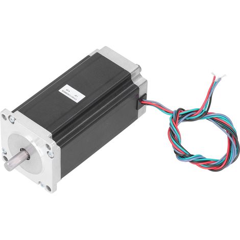 Moteur pas à pas 57, couple élevé de 3 Nm, axe de 8 mm, adapté aux fraiseuses CNC, 24 V 4,2 A, 57HS11242B4D8 double axe. (1/5)