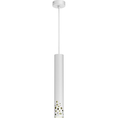 Suspension tube blanche/or Altro Buble GU10 8W Luminex