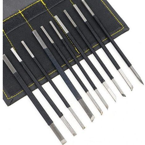 Stone Carving Tool Black Line High Carbon Steel Engraving Tool Set，10PCS (1/5)