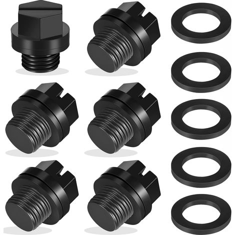 10 Stück Spx1700fg Pumpenkappe, Poolfilter mit Dichtung, Poolablaufpumpenstopfen, Poolstopfen, schwarzer Rohrstopfen für eingelassenen Pool, mit O-Ring-Dichtungsscheiben für Badewanne, Pool, Spa (1/5)