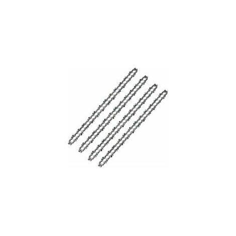 Chaîne de tronçonneuse 52 Maillons, Pas de 3/8 LP, Jauge 050 (1,3mm) Faible Rebond (Low-Kickback), Lot de 4 Chaînes de Tronçonneuse 52 Entraineurs pour Guide-Chaîne de 14 (35 cm) (1/5)