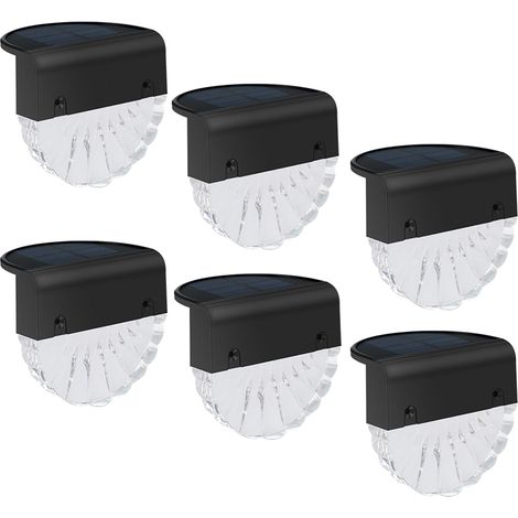 Aplique de pared exterior con energía solar para patio, jardín y paisajismo, LED, resistente al agua (IP55), iluminación ambiental. (1/5)