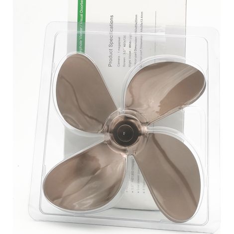 Accessoires de ventilateur de cheminée épaissi, lame de ventilateur en alliage d'aluminium, lame de chauffage à 4 feuilles (1/2)
