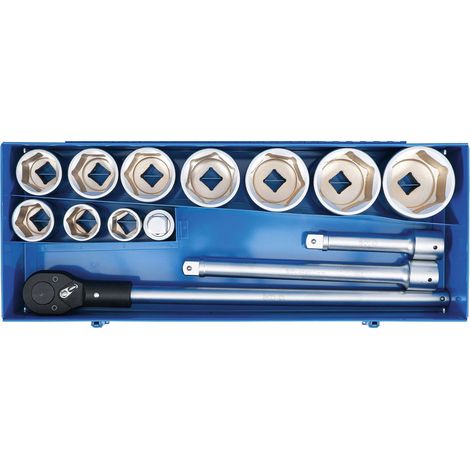 Scatola BGS Technic PL 6 padelle quadrate con 1 prolunga e accessori