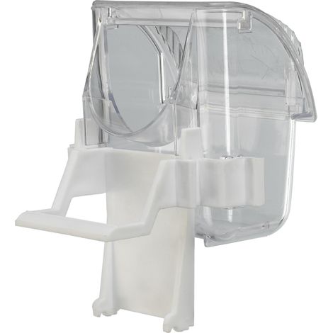 Ferplast Mangeoire FPI 4503 Mangeoire en plastique transparent pour canaris, petits oiseaux et oiseaux exotiques. Variante FPI 4503 - Misure: 6.9 x 5.7 x h 7.8 cm -