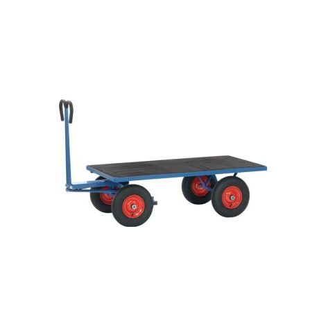 Fetra Handpritschenwagen mit Plattform, Vollgummi-Bereifung 1200x800 mm (1/2)