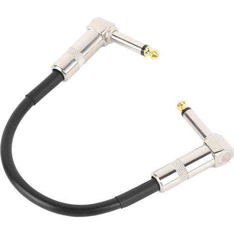 Câble patch pour guitare, connecteur coudé pour pédale, fil de 6,35 mm, accessoire pour basse et guitare électrique (1/5)