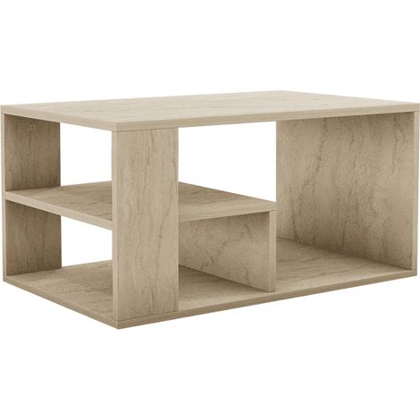 Table basse - EROS - Rectangulaire - Travertin - 80 x 50 x 40 cm (1/5)