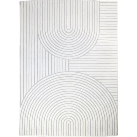 Tapis salon et chambre 120x170 crème rectangle tissé motif géométrique AF2 BINCI (1/5)